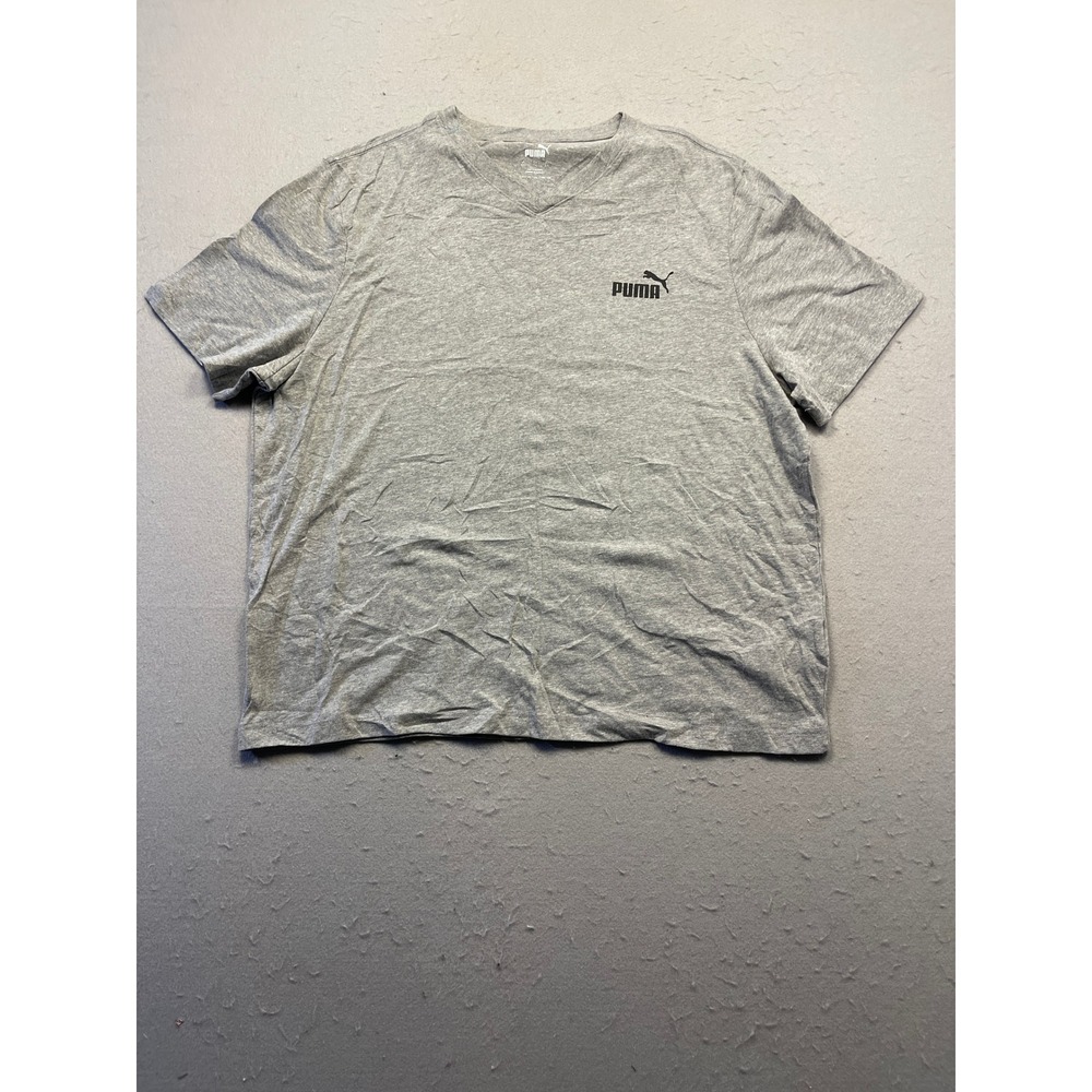 Puma T-Shirt Cotton Blend Heather Gray XXL Mens